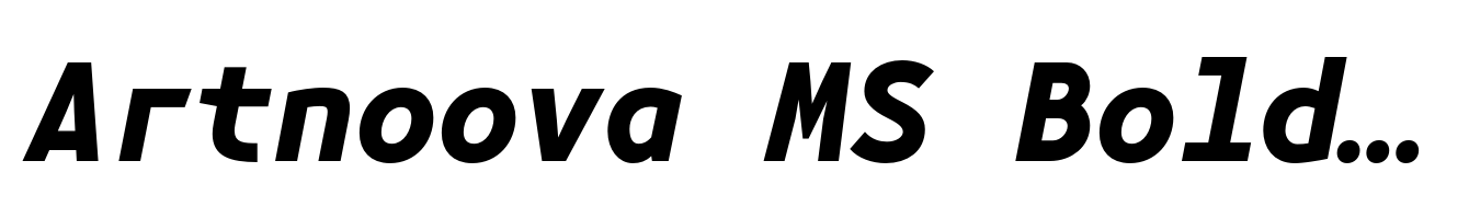 Artnoova MS Bold Italic